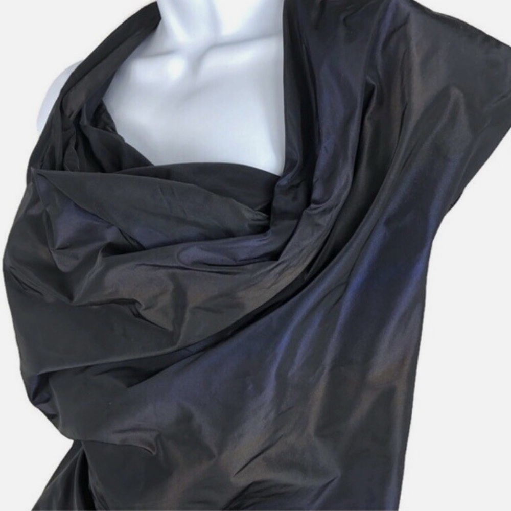 All Saints Spitalfields TESNI Dress - Chic Black Draped Mini